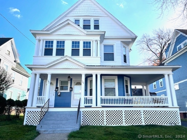 view of front of house featuring covered porch