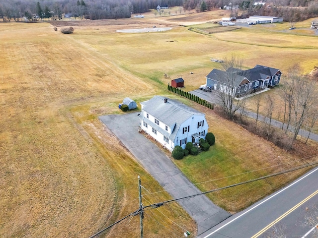 bird's eye view featuring a rural view