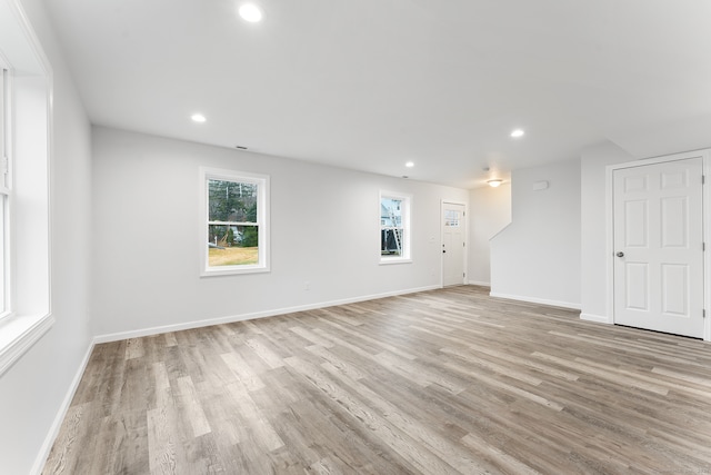 interior space featuring light hardwood / wood-style floors