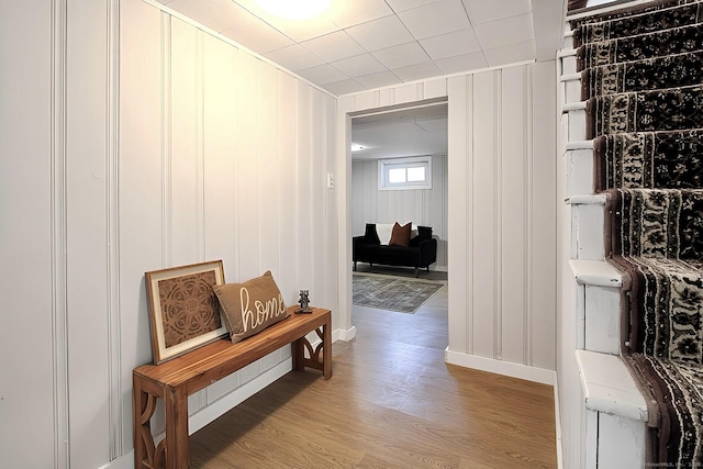 corridor featuring hardwood / wood-style flooring