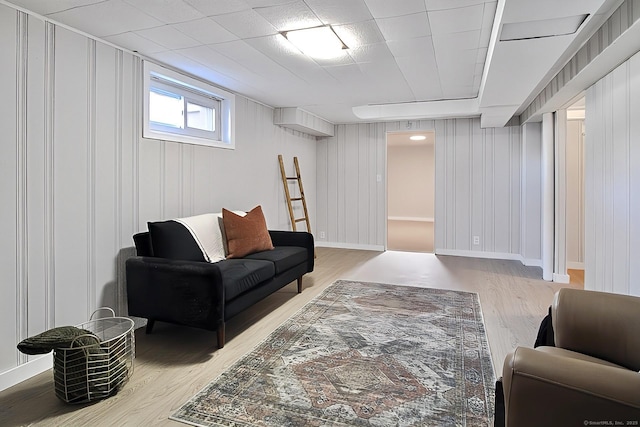 living room featuring wood-type flooring