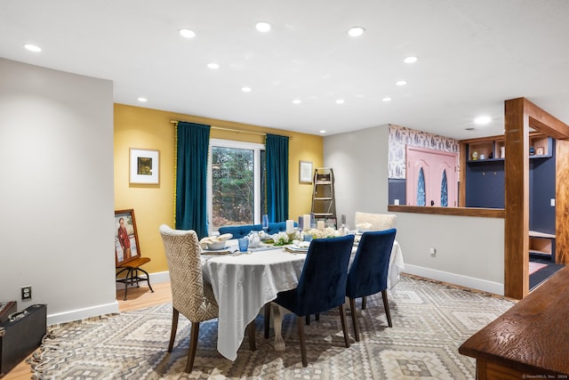 dining room featuring light wood-type flooring