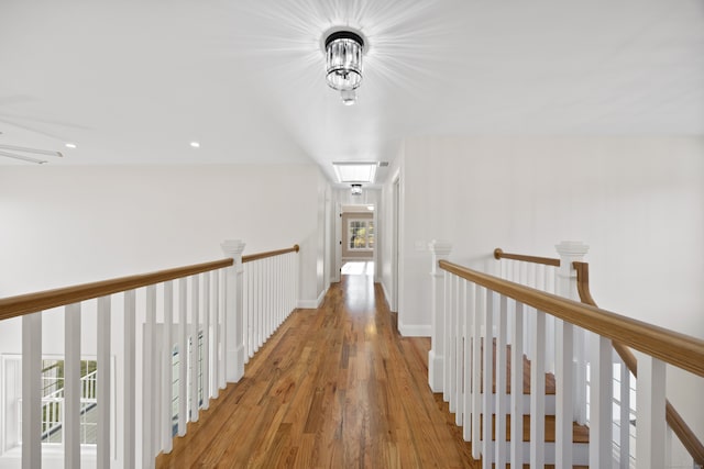 hall featuring wood-type flooring