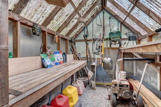 view of storage area