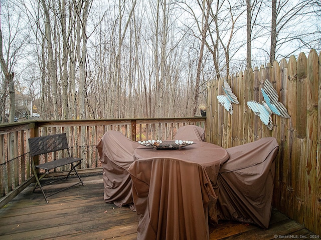 view of wooden terrace