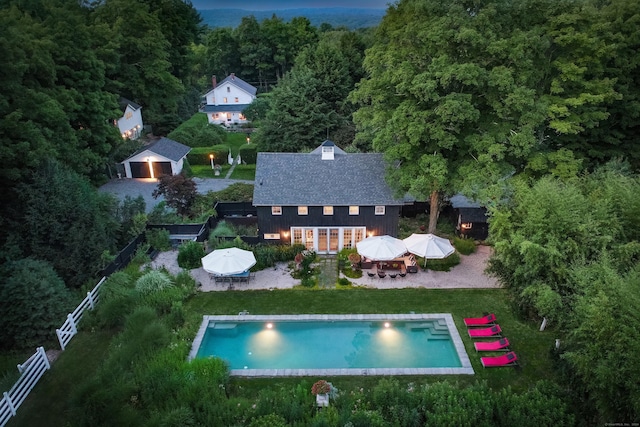 279 Black Rock Tpke, Redding, CT 06896 - view from above of property featuring a pool