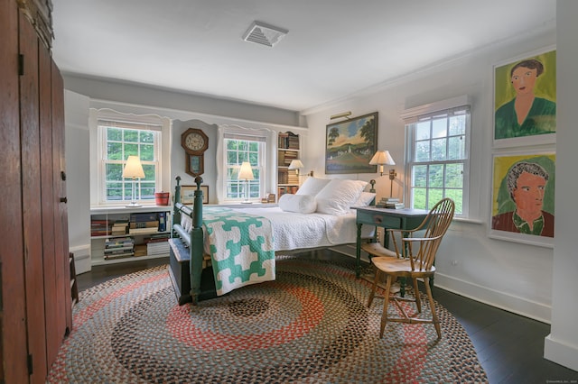 279 Black Rock Tpke, Redding, CT 06896 - bedroom featuring dark wood-style flooring and crown molding