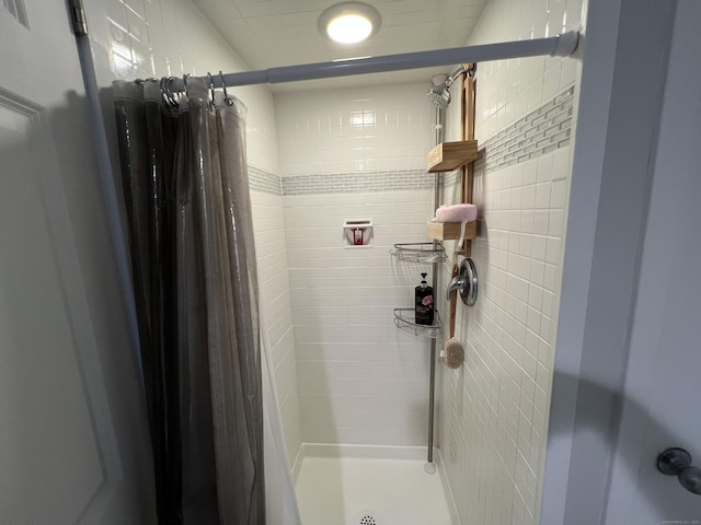 full bathroom with a stall shower