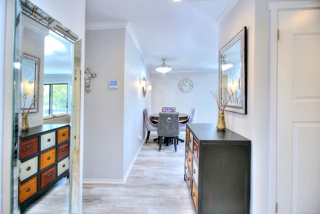 270 Heritage Vlg Unit D, Southbury, CT 06488 - corridor with ornamental molding and light wood-type flooring