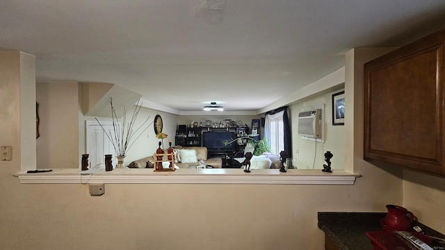 kitchen with a wall mounted air conditioner