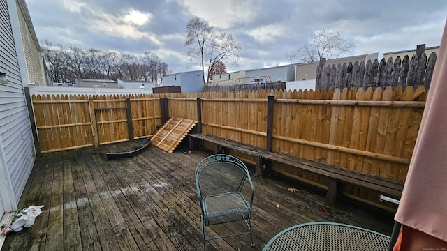 view of wooden deck