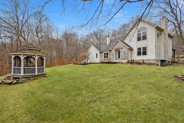 view of yard featuring a gazebo