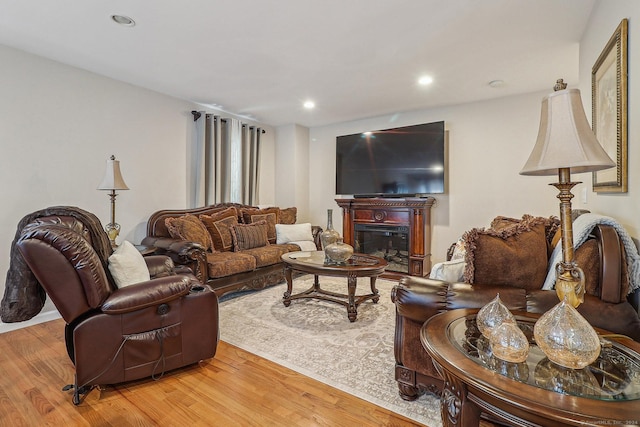 living room featuring hardwood / wood-style floors