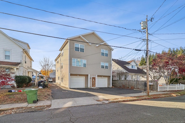 view of property featuring a garage