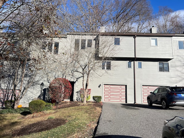 exterior space featuring a garage