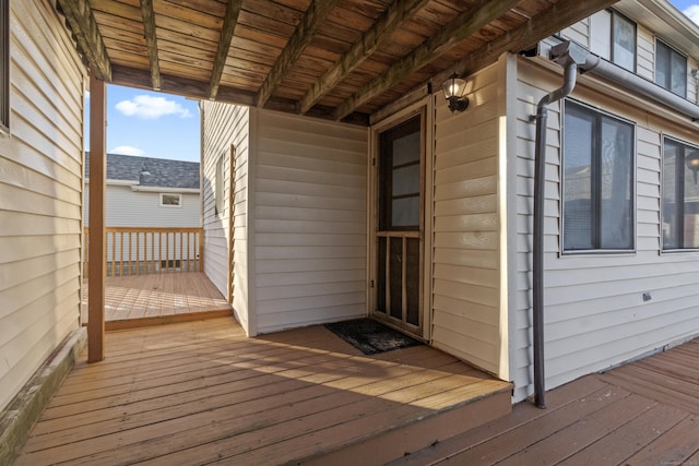 view of wooden deck