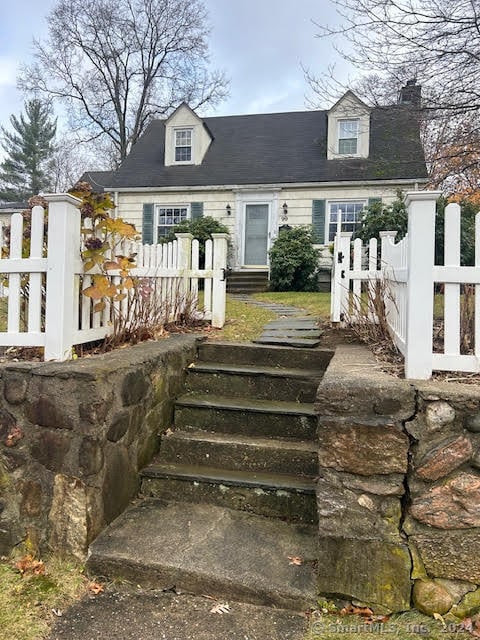 view of cape cod home