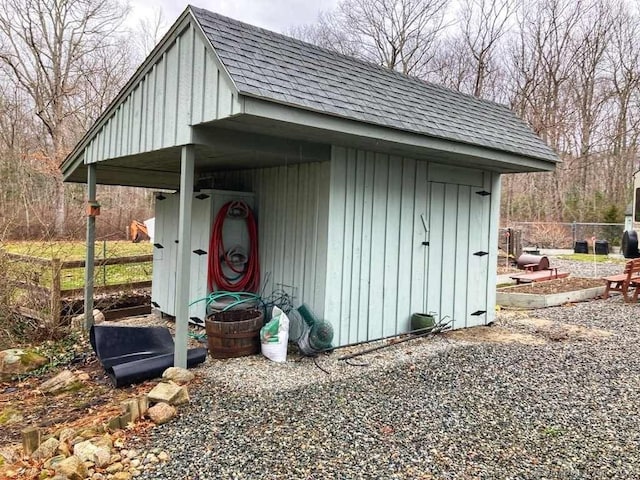 view of outdoor structure