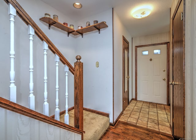 foyer featuring hardwood / wood-style flooring