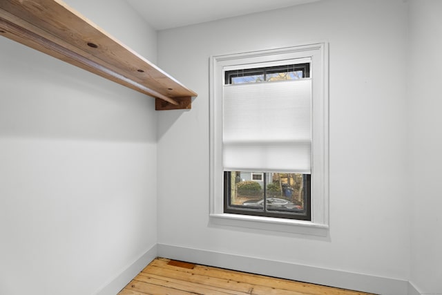 walk in closet featuring wood-type flooring