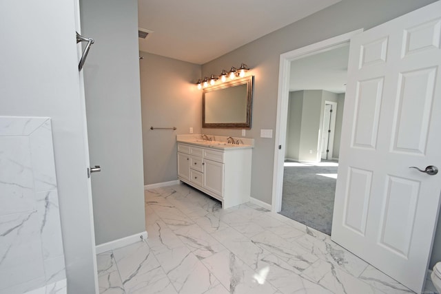 bathroom with vanity