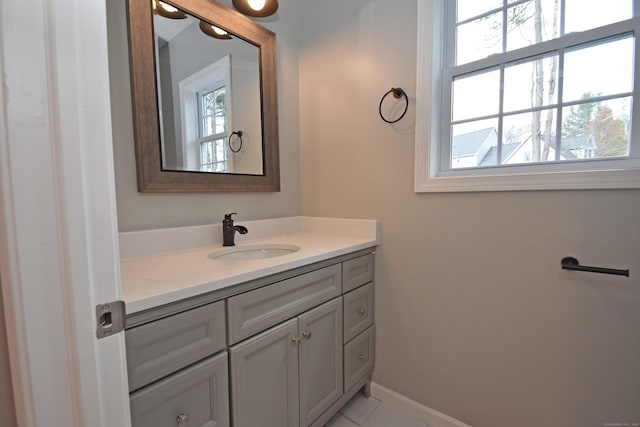 bathroom with vanity