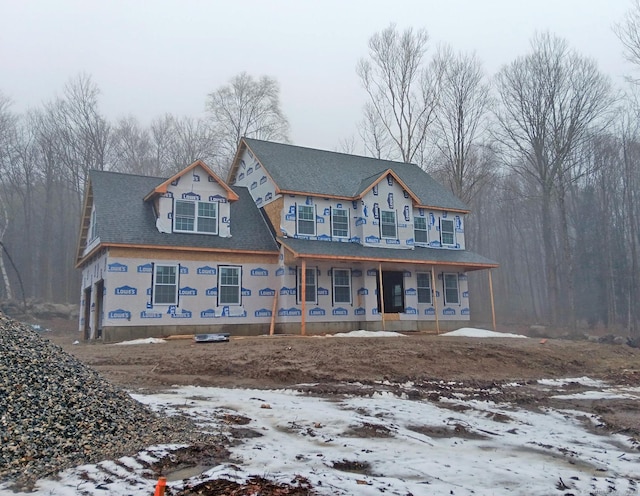 property in mid-construction with a porch