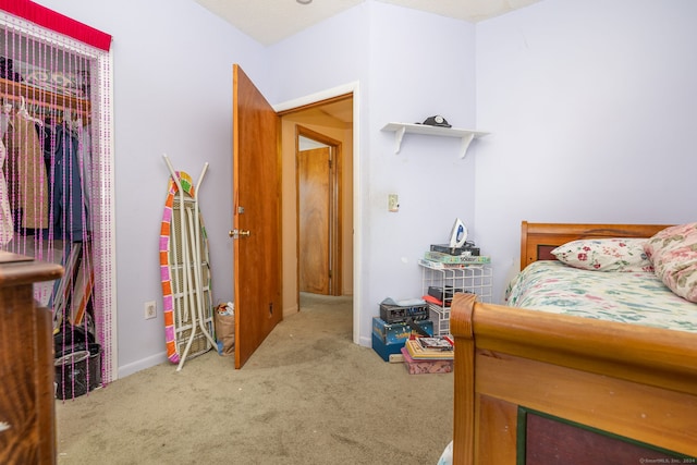 view of carpeted bedroom