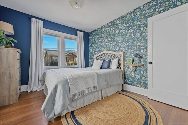 bedroom featuring hardwood / wood-style flooring