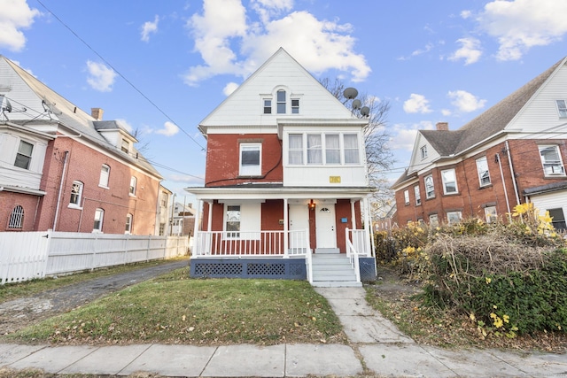 view of front of house with covered porch