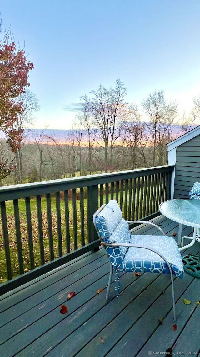 view of deck at dusk