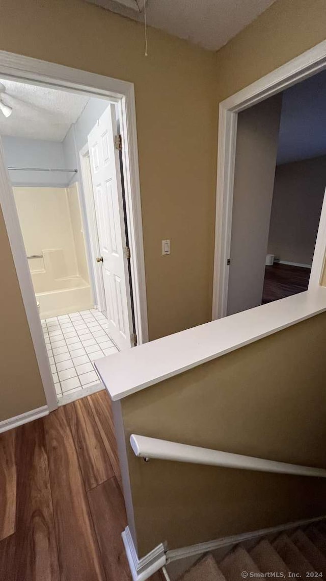 hall featuring hardwood / wood-style floors