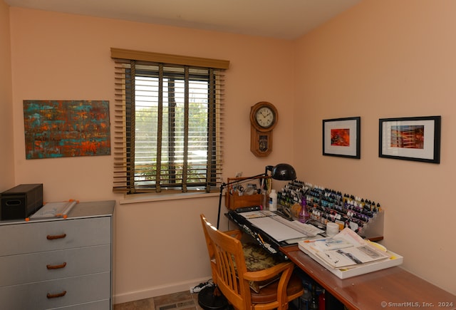 view of home office