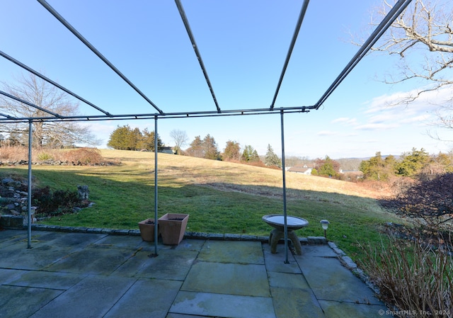 view of patio featuring a rural view