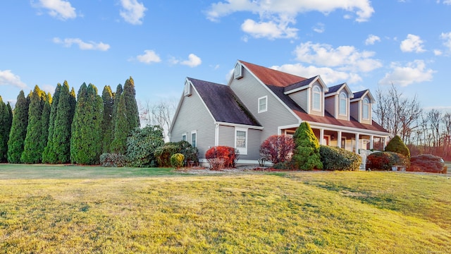 view of property exterior featuring a yard