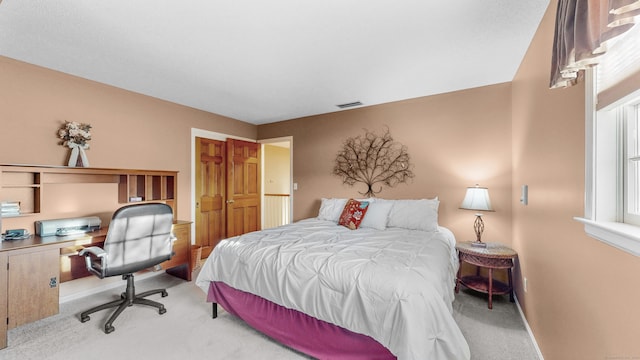 view of carpeted bedroom