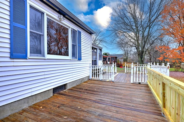 view of wooden deck