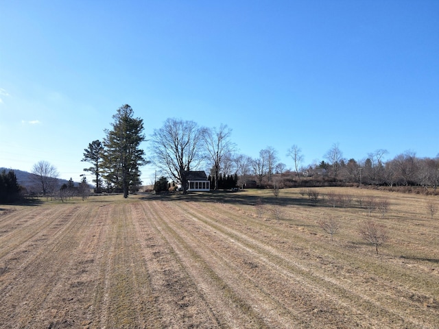 view of road featuring a rural view