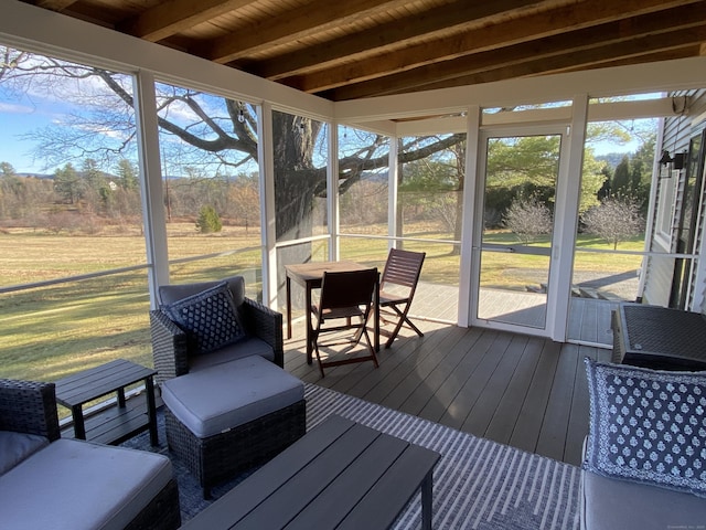 140 Lime Rock Rd, Salisbury, CT 06039 - sunroom with beam ceiling and plenty of natural light