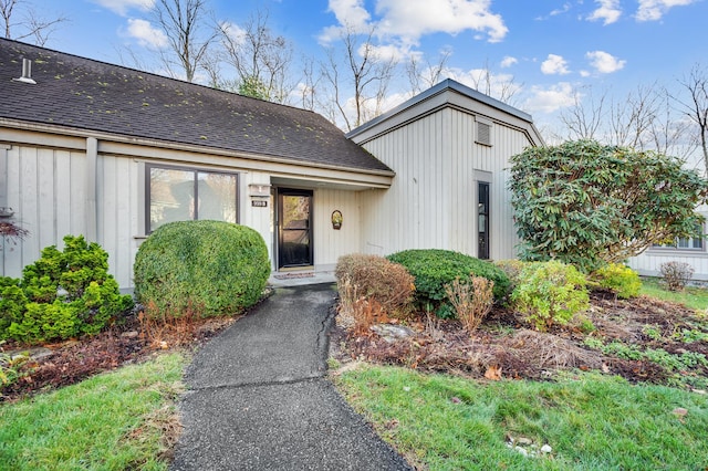 999 Heritage Vlg Unit B, Southbury, CT 06488 - view of exterior entry featuring roof with shingles