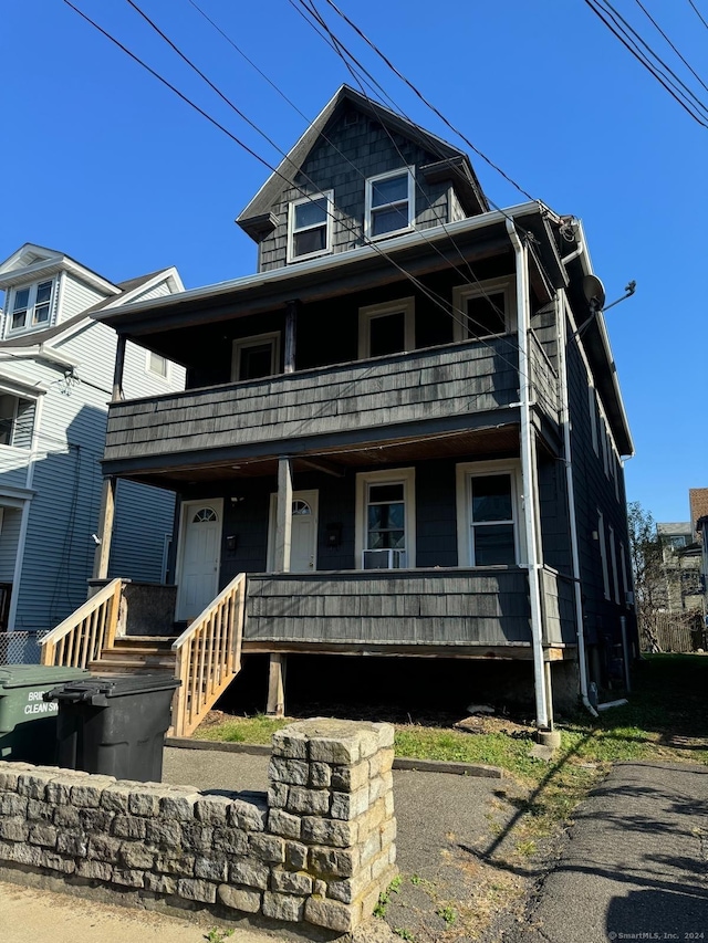 view of front property with a porch