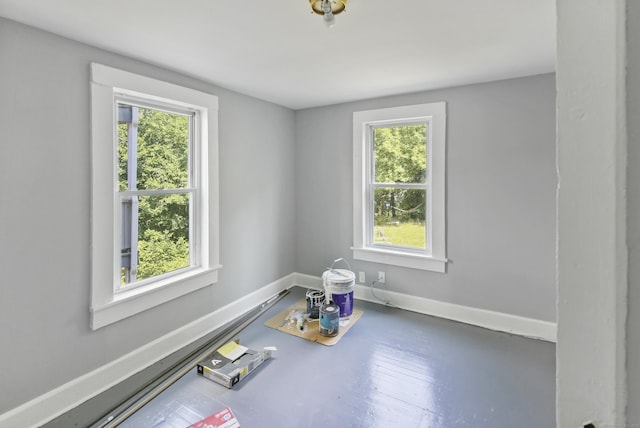 spare room with plenty of natural light