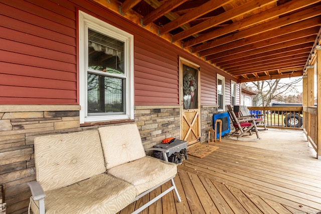 view of wooden deck