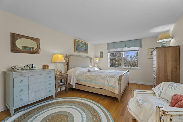 bedroom featuring light hardwood / wood-style floors