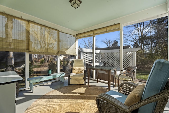 view of sunroom