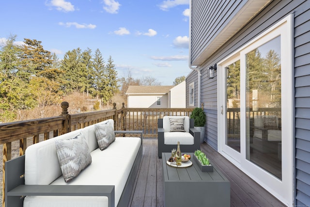 deck with outdoor lounge area