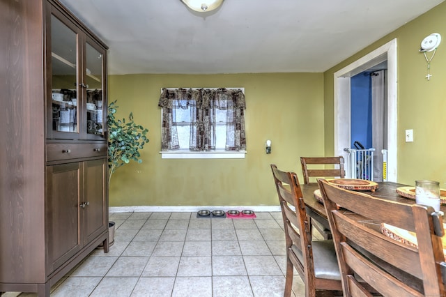 view of tiled dining room