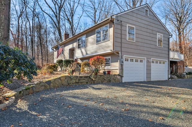 view of front of home featuring a garage