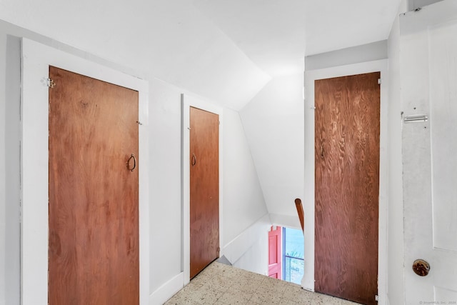 bonus room featuring lofted ceiling