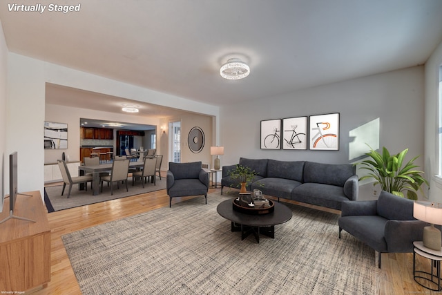 living room featuring hardwood / wood-style floors